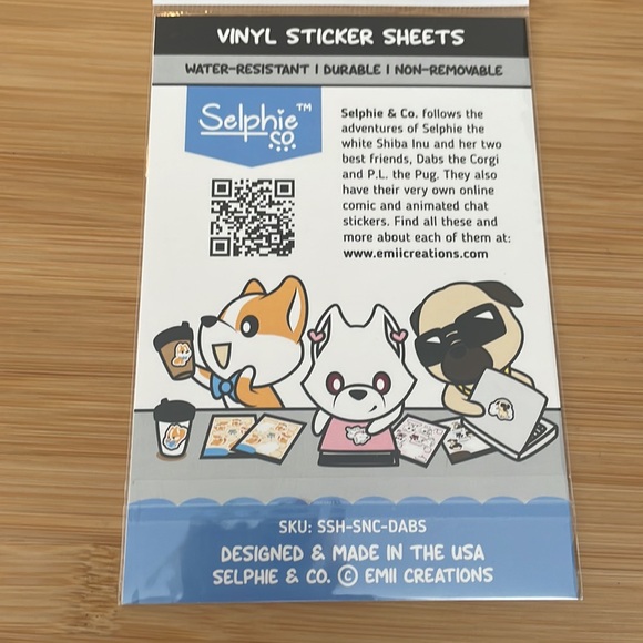 🧧SALE 3/$15 Corgi Dabs Dog Sticker Sheet Emiicreations - Picture 2 of 2